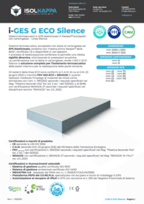 i GES G ECO Silence Scheda tecnica Isolkappa