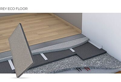 I GREY ECO FLOOR: isolamento termoacustico per sotto massetti in EPS T grafite