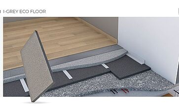 I GREY ECO FLOOR: isolamento termoacustico per sotto massetti in EPS T grafite