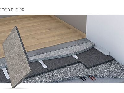 I GREY ECO FLOOR: isolamento termoacustico per sotto massetti in EPS T grafite