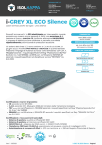 i GREY XL ECO Silence Scheda tecnica Isolkappa